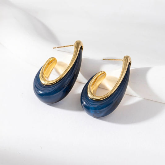 Boucles d'oreilles Isaline - Bleu