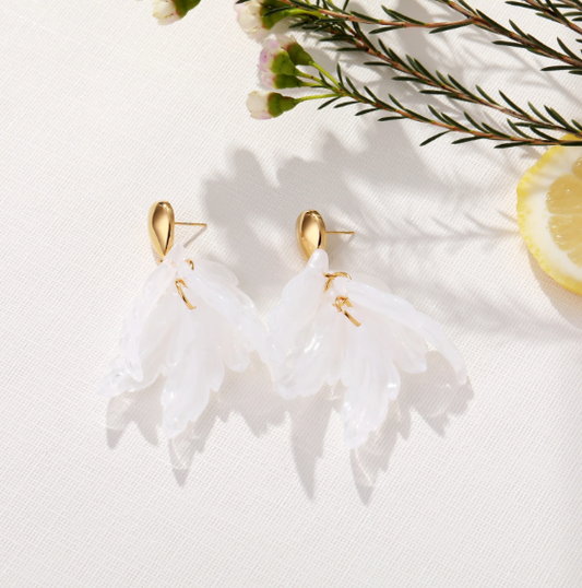 Boucles d'oreilles Madeleine - Blanc