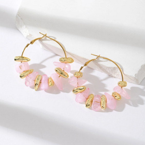 Boucles d'oreilles Sabrina - Rose