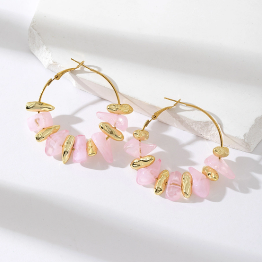 Boucles d'oreilles Sabrina - Rose