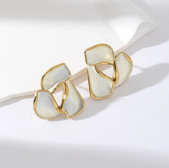Boucles d'oreilles Thea - Blanc