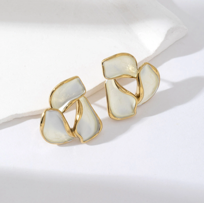 Boucles d'oreilles Thea - Blanc