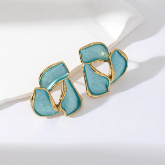 Boucles d'oreilles Thea - Bleu