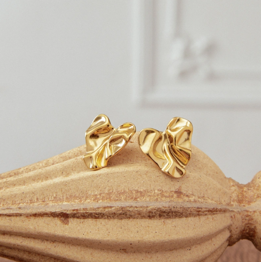 Boucles d'oreilles Violette - Dore